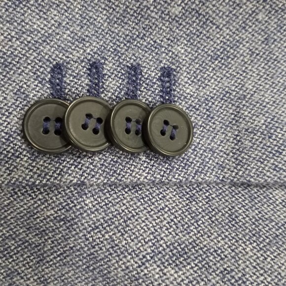 H&M SMART CASUAL SINGLE BREAST JACK WITH BROWN PATCH ELBOWS MEN SIZE XL - Picture 4 of 9